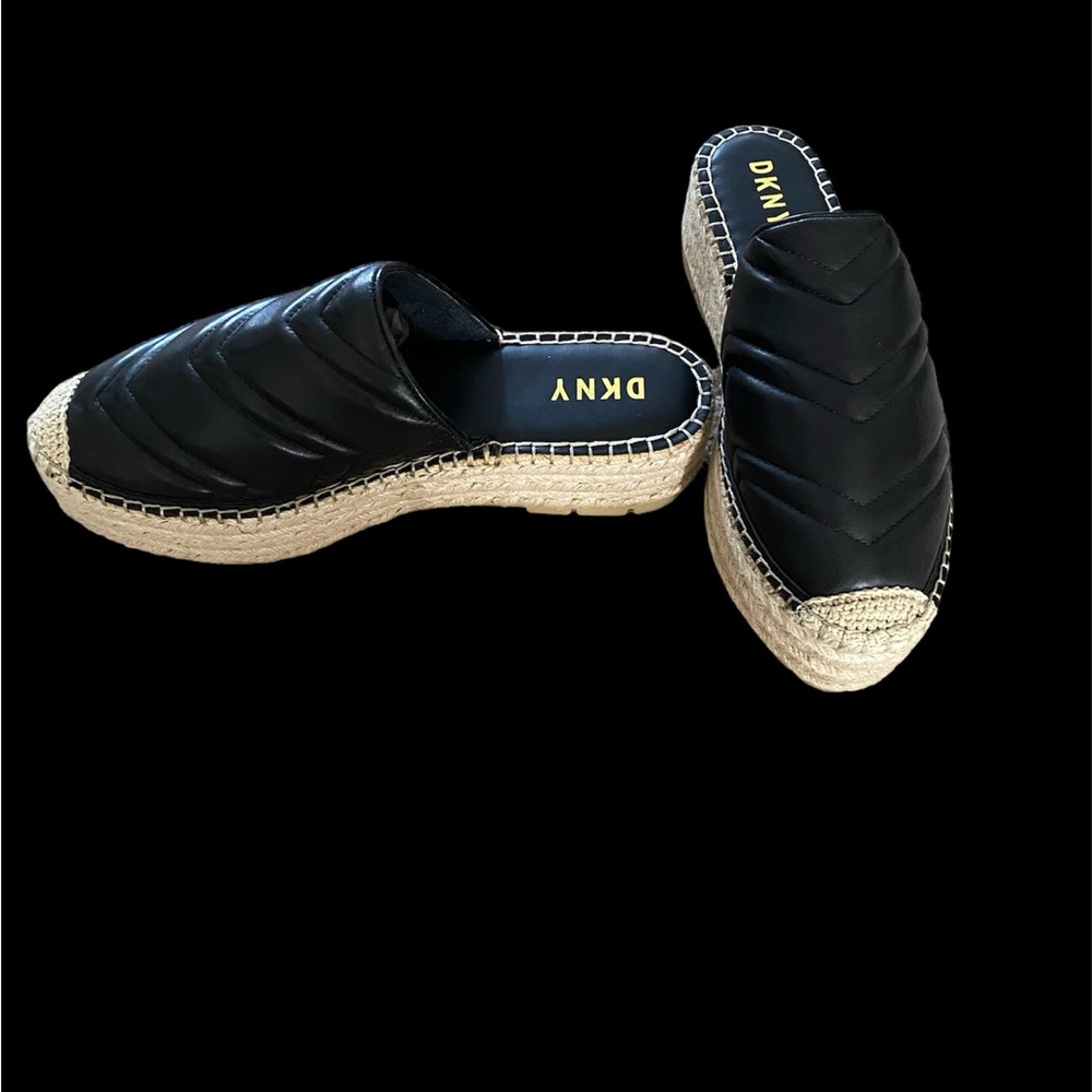 DKNY Ricki Espadrille slip on Flatform Mules size 11